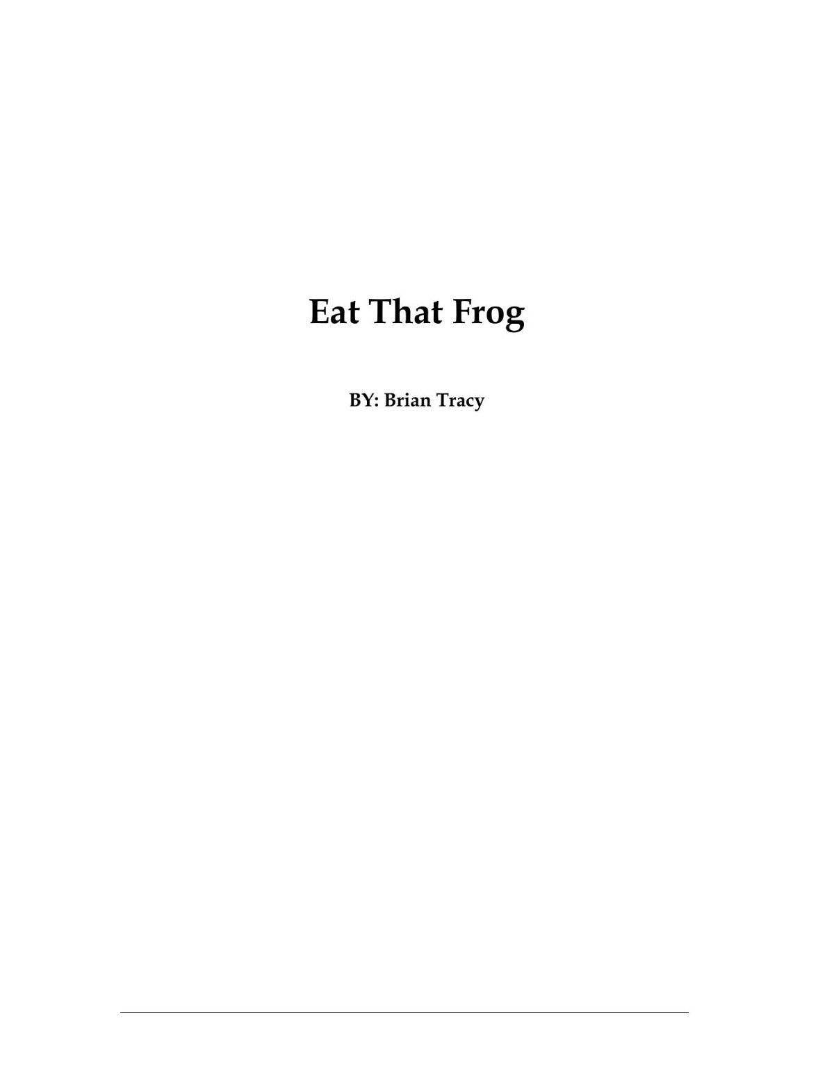 Eat That Frog