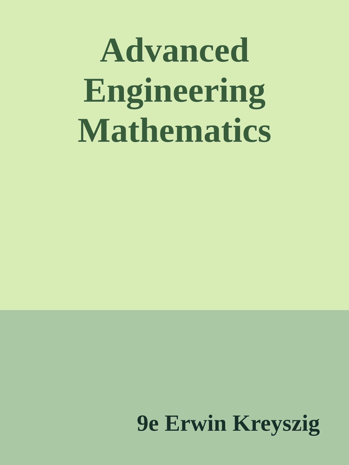 Advanced Engineering Mathematics