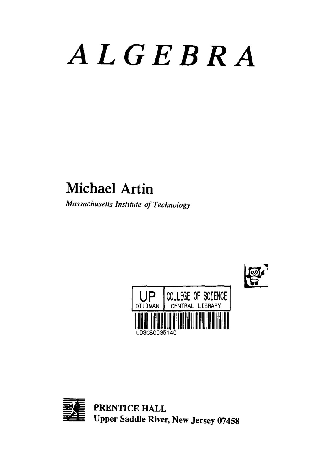 Algebra Artin（抽象代数经典教材）